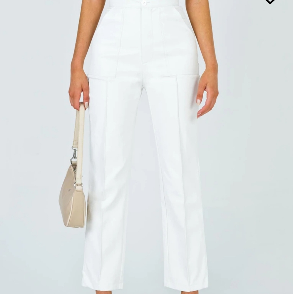 Princess Polly White Encore Pants